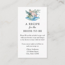 Bridal Tee Rezeptkarte Begleitkarte