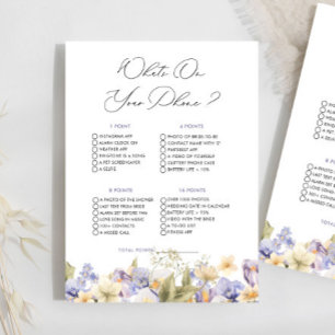 Bridal Tee Was auf Ihrem Handy Brautparty Spiel