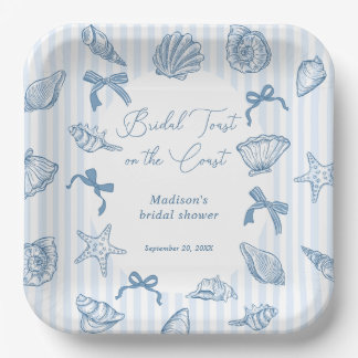 Bridal Toast On The Coast Seashells Bridal Shower Pappteller