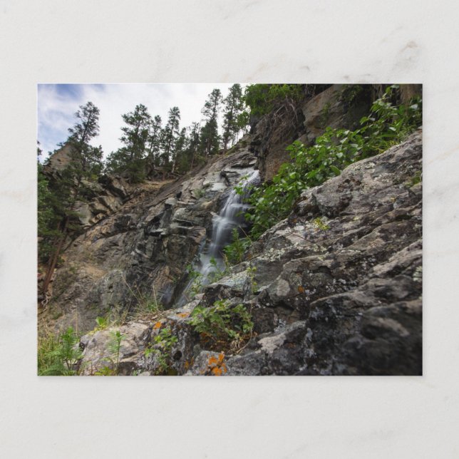 Bridal Veil Falls in Spearfish Canyon, South Dakot Postkarte (Vorderseite)