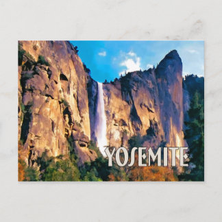 Bridal Veil Falls Yosemite Nationalpark Postkarte