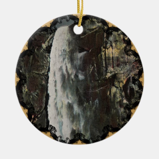 Bridal Veil Falls Yosemite Vintage Ornamente (Vorne)