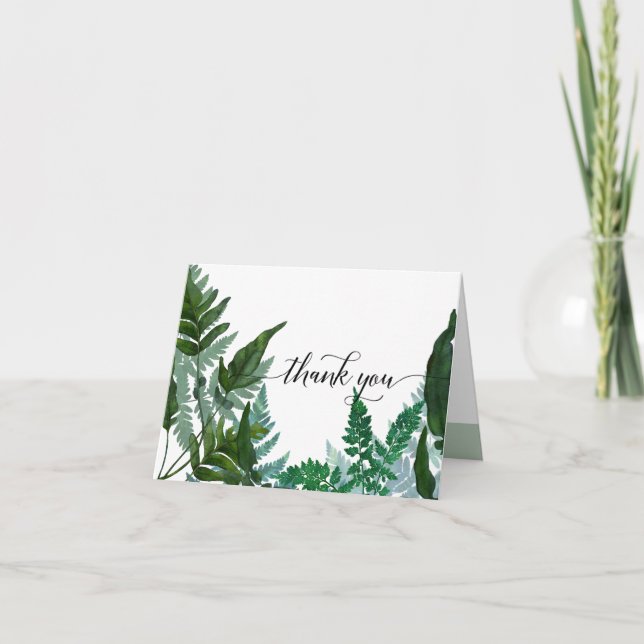 Bridal Vielen Dank, dass Sie Notiz von Wild Fern F Dankeskarte (Vorderseite)