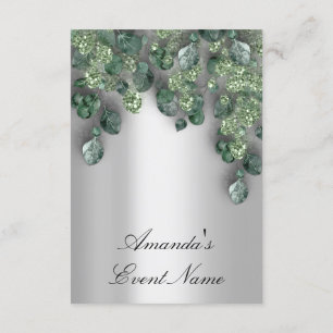 Bridal Weddi Glitter Braun Grau Eukalyptus Grün Einladung