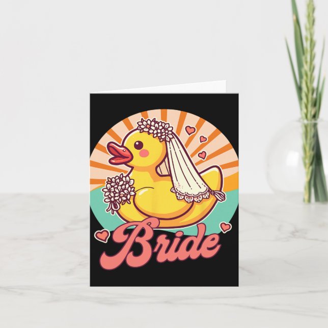 Bridal Wedding Bachelorette Rubber Duc Karte (Vorderseite)
