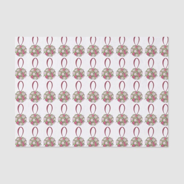 Bridal Wedding Bouquet Blume Ball Tissue Seidenpapier (Vorderseite)