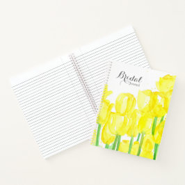 Bridal Wedding Journal Yellow Tulip Blume Notizbuch