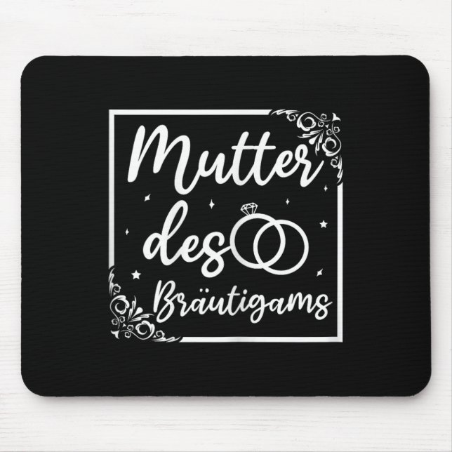 Bridal Wedding Mama Mutter des Bräutigams Mousepad (Vorne)