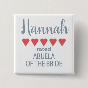 Bridal & Wedding Party 5 Herz Abuela von Bride Button