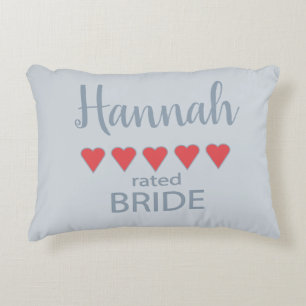 Bridal & Wedding Party 5 Herz Braut Dekokissen