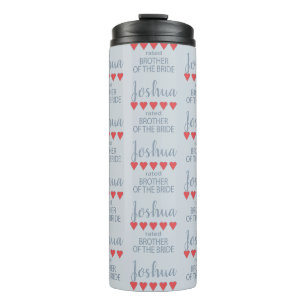 Bridal & Wedding Party 5 Herz Bruder von Bride Thermosbecher