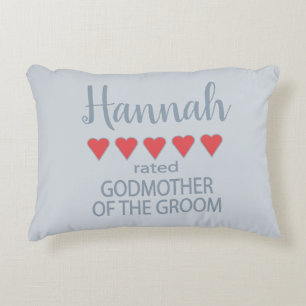 Bridal & Wedding Party 5 Herz Godmutter von Groom Dekokissen