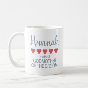 Bridal & Wedding Party 5 Herz Godmutter von Groom Kaffeetasse