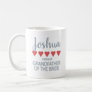 Bridal & Wedding Party 5 Herz Großvater o Bride Kaffeetasse