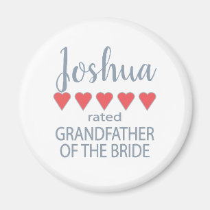 Bridal & Wedding Party 5 Herz Großvater o Bride Magnet