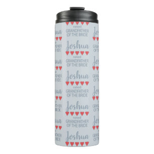 Bridal & Wedding Party 5 Herz Großvater o Bride Thermosbecher