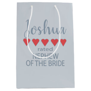 Bridal & Wedding Party 5 Herz Nichte Bride Mittlere Geschenktüte