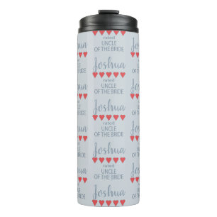 Bridal & Wedding Party 5 Herz Onkel von Braut Thermosbecher