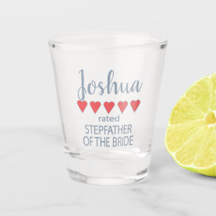 Bridal & Wedding Party 5 Herz Stepfather of Bride Schnapsglas