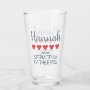 Bridal & Wedding Party 5 Herz Stepmutter of Bride Glas