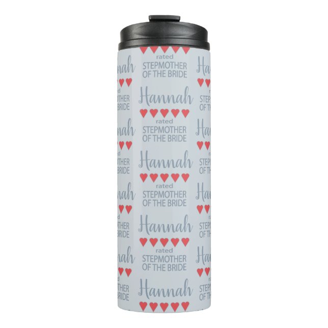 Bridal & Wedding Party 5 Herz Stepmutter of Bride Thermosbecher (Vorderseite)