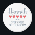 Bridal & Wedding Party 5 Herz StepSchwester von Gr Magnet<br><div class="desc">Die Mitglieder der Brautparty- und Hochzeitsfeier werden sich mit einem "Fünf-Herzen-Geschenk", das speziell für sie gemacht wurde, geliebt und geschätzt fühlen. Liebe ist das, worum es geht. Ob Hochzeit oder Hochzeit in Urlaubsort in der Heimatstadt - die personalisierten Gegenstände werden sicher sein, Lächeln auf den Weg zu bringen. Die individuell...</div>