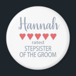 Bridal & Wedding Party 5 Herz StepSchwester von Gr Magnet<br><div class="desc">Die Mitglieder der Brautparty- und Hochzeitsfeier werden sich mit einem "Fünf-Herzen-Geschenk", das speziell für sie gemacht wurde, geliebt und geschätzt fühlen. Liebe ist das, worum es geht. Ob Hochzeit oder Hochzeit in Urlaubsort in der Heimatstadt - die personalisierten Gegenstände werden sicher sein, Lächeln auf den Weg zu bringen. Die individuell...</div>