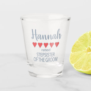 Bridal & Wedding Party 5 Herz StepSchwester von Gr Schnapsglas