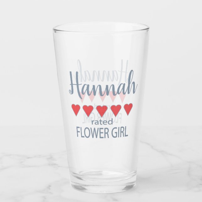 Bridal & Wedding Party 5 HerzblütenGirl Glas (Vorderseite)