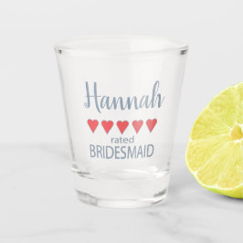 Bridal & Wedding Party 5 Herzensjungfrau Schnapsglas