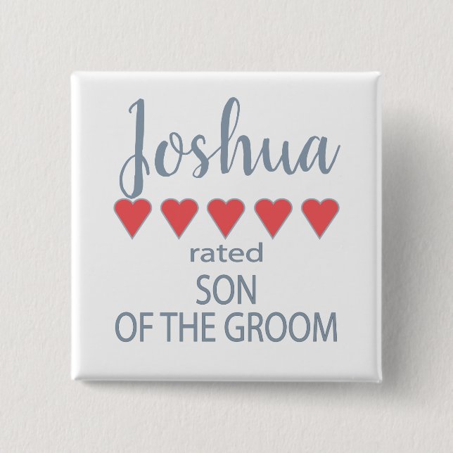 Bridal & Wedding Party 5 Herzensson Button (Vorderseite)