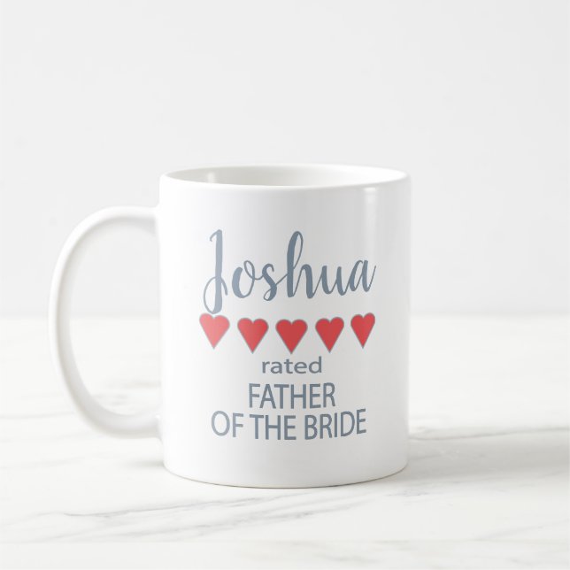 Bridal & Wedding Party 5 Herzenvater Kaffeetasse (Links)