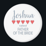 Bridal & Wedding Party 5 Herzenvater Magnet<br><div class="desc">Die Mitglieder der Brautparty- und Hochzeitsfeier werden sich mit einem "Fünf-Herzen-Geschenk", das speziell für sie gemacht wurde, geliebt und geschätzt fühlen. Liebe ist das, worum es geht. Ob Hochzeit oder Hochzeit in Urlaubsort in der Heimatstadt - die personalisierten Gegenstände werden sicher sein, Lächeln auf den Weg zu bringen. Die individuell...</div>