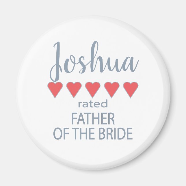 Bridal & Wedding Party 5 Herzenvater Magnet (Vorne)