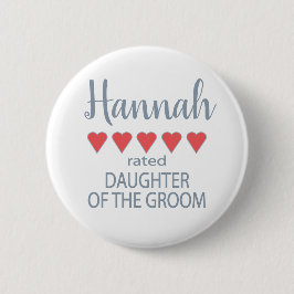 Bridal & Wedding Party 5 Herztochter am Groom Button