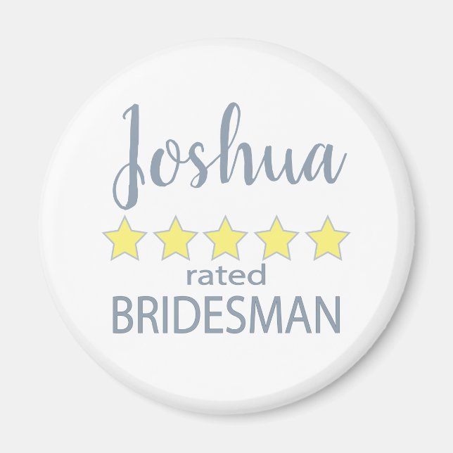 Bridal & Wedding Party 5 Star Bridesman Magnet (Vorne)