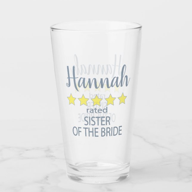 Bridal & Wedding Party 5 Sterne Bride Glas (Vorderseite)
