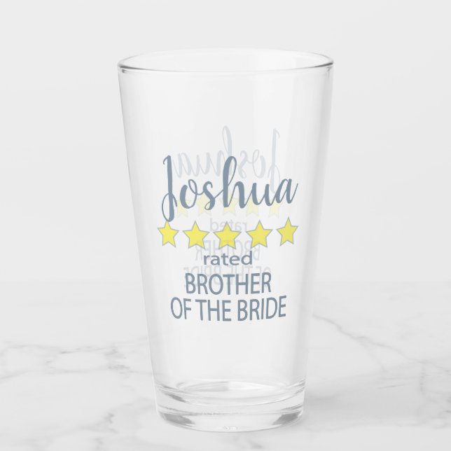 Bridal & Wedding Party 5 Sterne Bruder von Bride Glas (Vorderseite)
