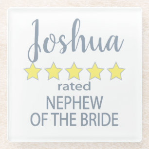 Bridal & Wedding Party 5 Sterne Nephew Bride Glasuntersetzer