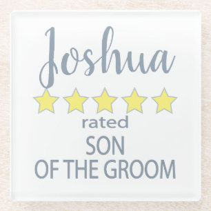 Bridal & Wedding Party 5 Sterne Sohn des Grooms Glasuntersetzer