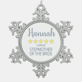 Bridal & Wedding Party 5 Sterne Stepmutter von Bri Schneeflocken Zinn-Ornament