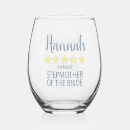 Bridal & Wedding Party 5 Sterne Stepmutter von Bri Weinglas Ohne Stiel