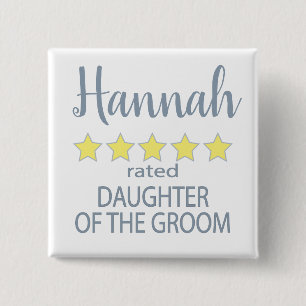 Bridal & Wedding Party 5 Sterne Tochter Button