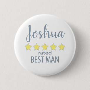 Bridal & Wedding Party 5 Sterne Trauzeuge Button