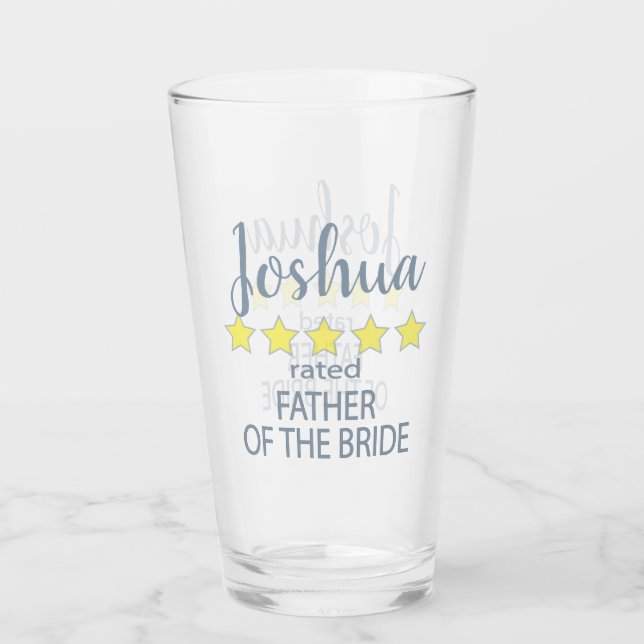 Bridal & Wedding Party 5 Sterne Vater von Bride Glas (Vorderseite)