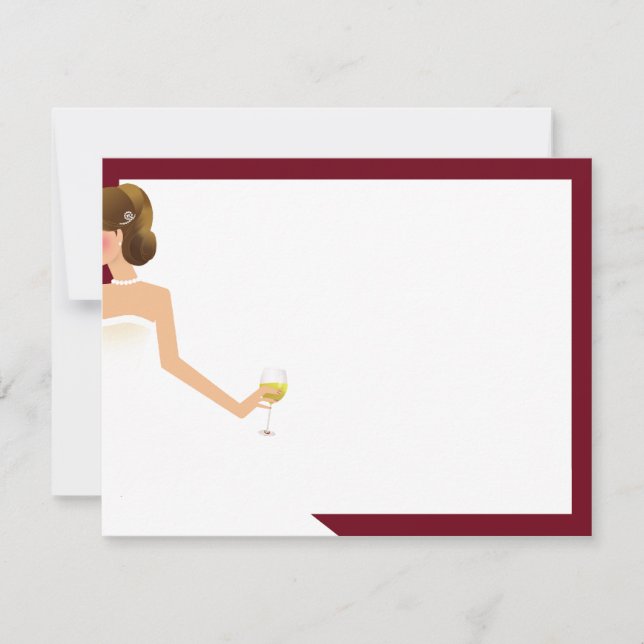 Bridal wine brünett bord leere Karte 4x6 (Vorderseite)
