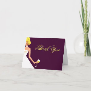 Bridal wine danke Ihnen Karte lila mit Perlen