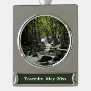 Bridalveil Creek im Yosemite-Nationalpark Banner-Ornament Silber
