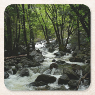 Bridalveil Creek im Yosemite-Nationalpark Rechteckiger Pappuntersetzer