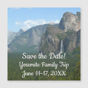 Bridalveil Falls und Half Dome im Yosemite Magnetkarte